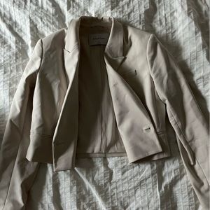 Cream Cropped Blazer